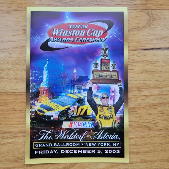 NASCAR WINSTON CUP AWARDS CEREMONY PROGRAM 2003 MATT KENSETH - Picture 1 of 4